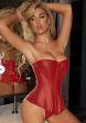 CORSETTO DI PELLE ROSSA
