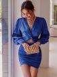 VESTITO BLU SATINATO