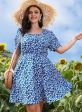 Vestitino azzurro a fiori